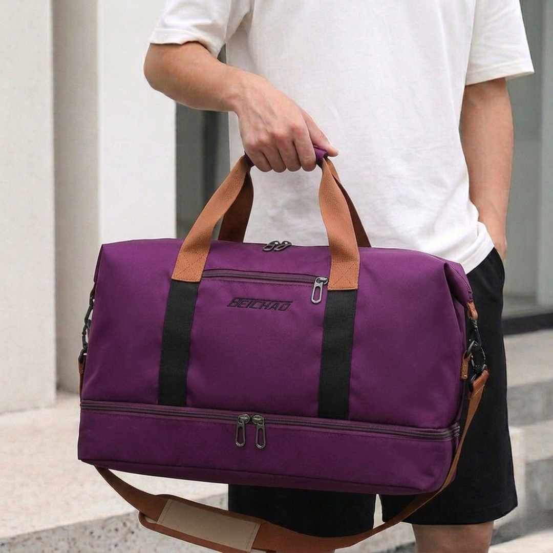 Gym Duffle Bag with Wet Dry Compartment Lightweight