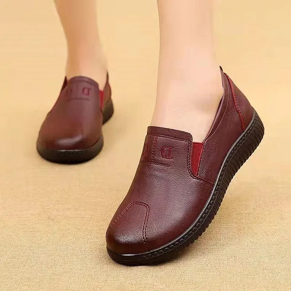Leather Orthopedic Shoes | Comfort Support | Black, Brown, Red