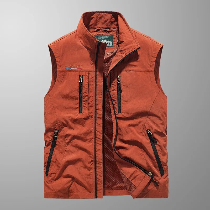Men's Bodywarmer | Zip Vest, Outdoor, Stand Collar
