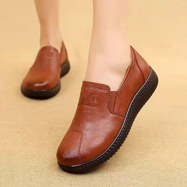 Leather Orthopedic Shoes | Comfort Support | Black, Brown, Red