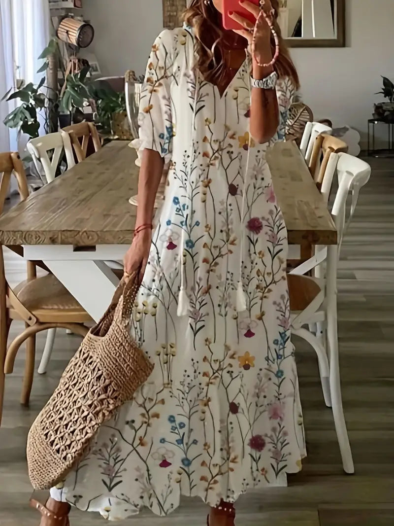 Summer Floral Dress Women | Boho Casual, Comfort Fit