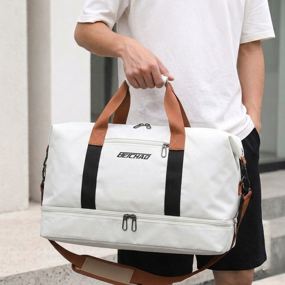 Gym Duffle Bag with Wet Dry Compartment Lightweight