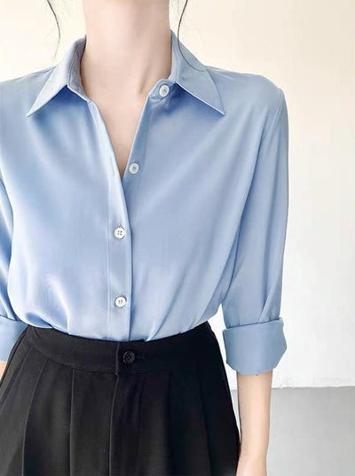 Women's Premium Satin Shirt – Elegant High-Grade Style
