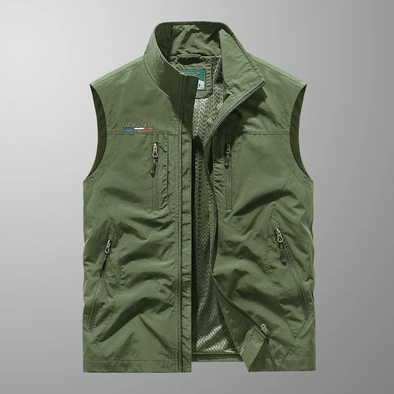 Men's Bodywarmer | Zip Vest, Outdoor, Stand Collar