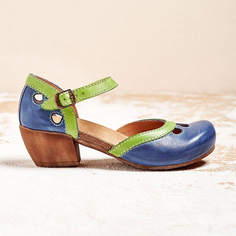 Anneke| Women's Orthopedic Low Heel Flat Sandals  -   - mayberry BS - recent