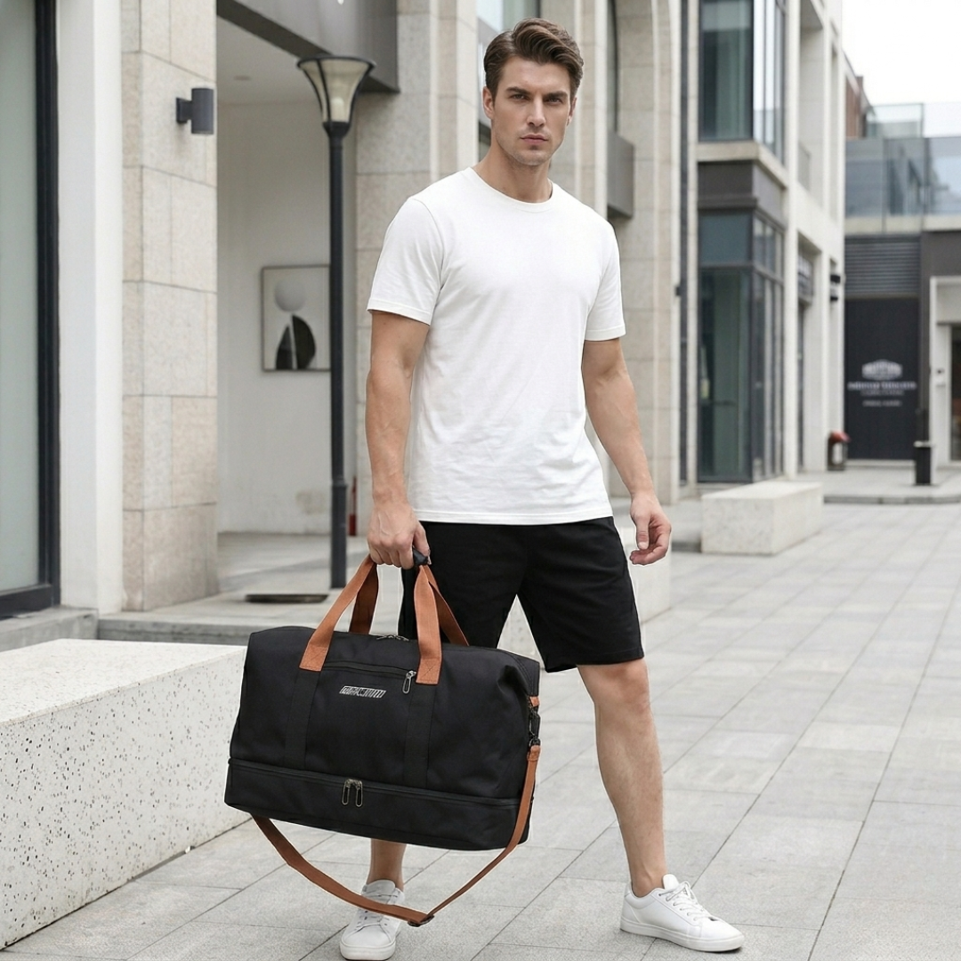 Gym Duffle Bag with Wet Dry Compartment Lightweight