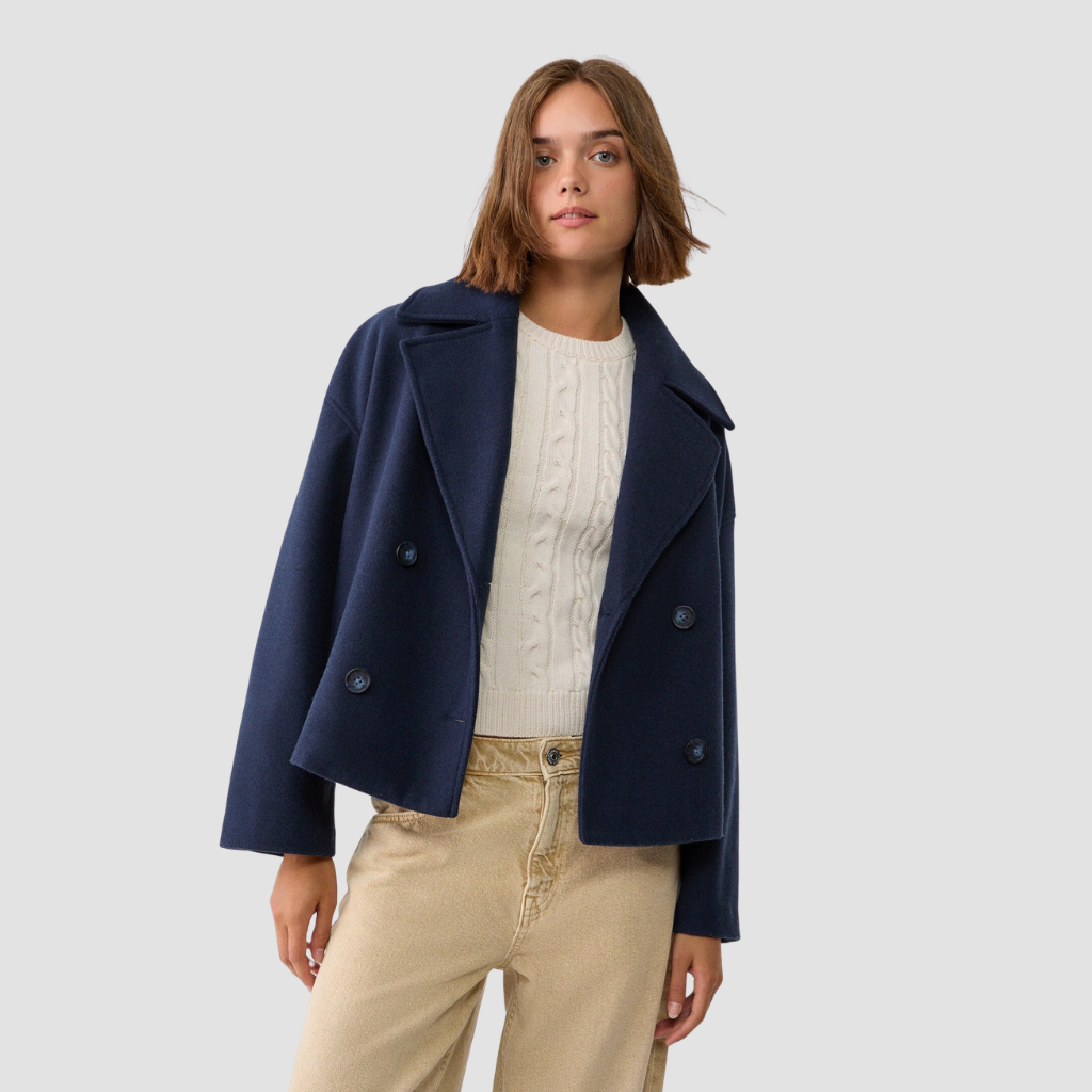 Anna Korte Double-Breasted Blazer | Premium Quality Jacket