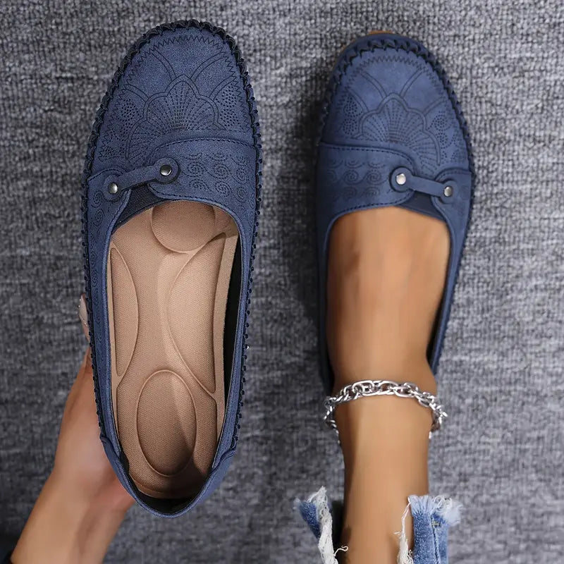 Women's Leather Shoes | Wide Fit, Slip-On | Soft, Non-Slip Sole