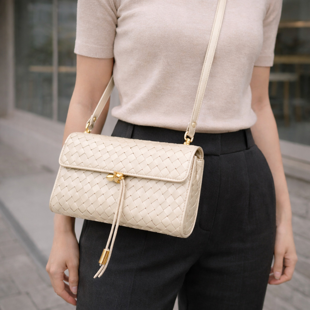 Shoulder Bag | Woven Leather | Everyday Casual Bag