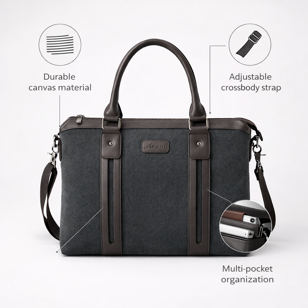 Canvas Shoulder Bag | Vintage Style | Casual Crossbody