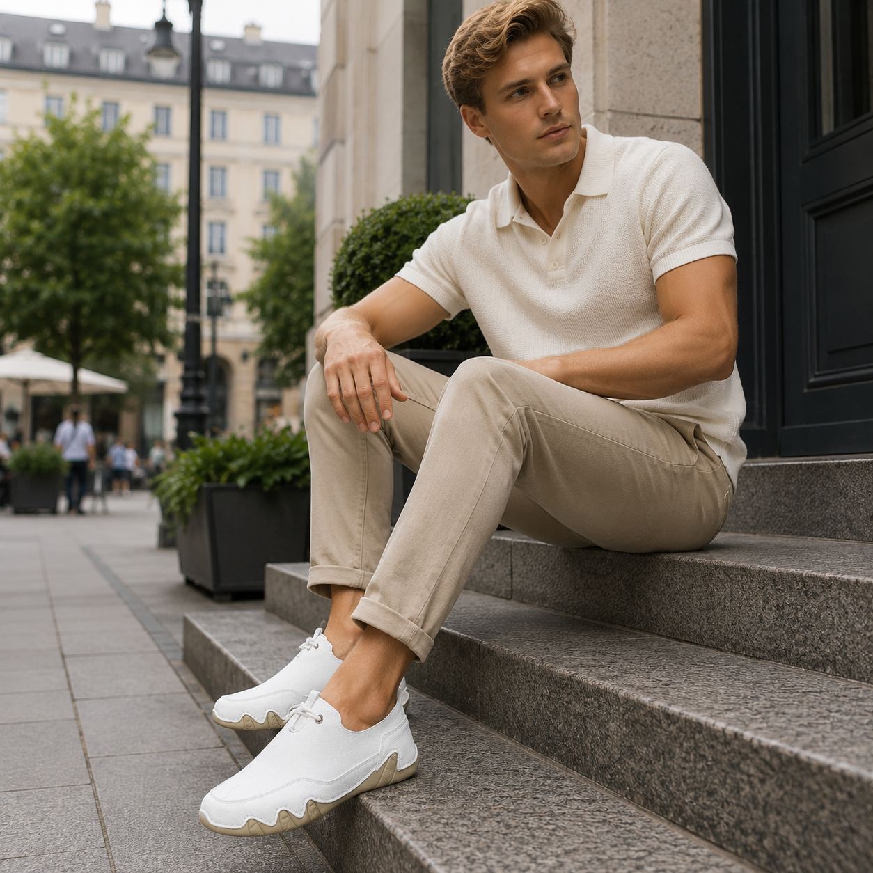 Men's Orthopedic Leather Shoes | Arch Support, Wide Fit