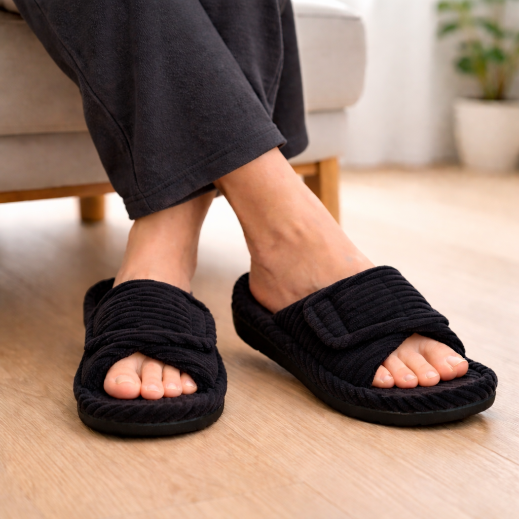 Orthopedic Slippers | Adjustable Velcro, Non-Slip Sole