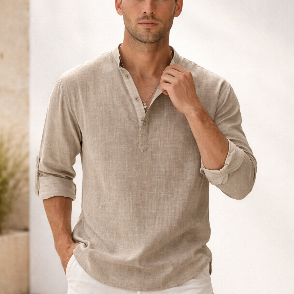 Men's Linen Shirt | Breathable Summer Wear | Casual Beach Look
