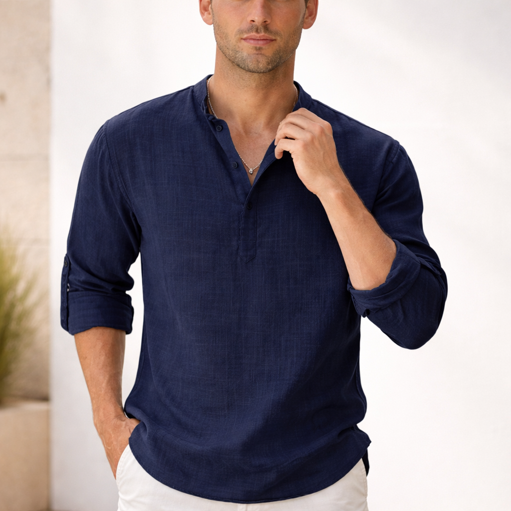 Men's Linen Shirt | Breathable Summer Wear | Casual Beach Look