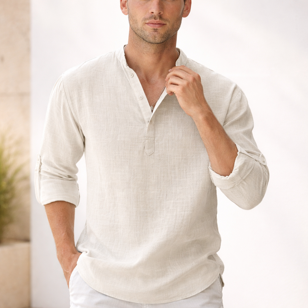 Men's Linen Shirt | Breathable Summer Wear | Casual Beach Look