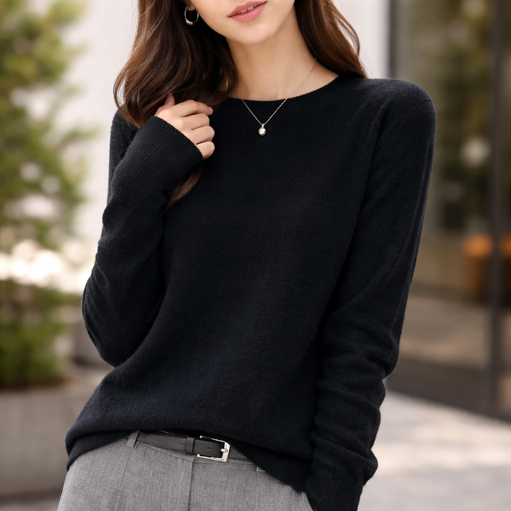 Women's Cashmere Sweater | Crew Neck | Soft Knit Top