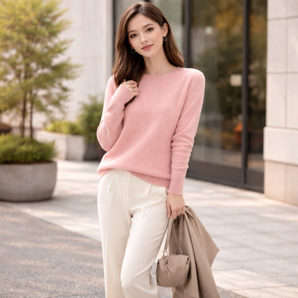 Women's Cashmere Sweater | Crew Neck | Soft Knit Top
