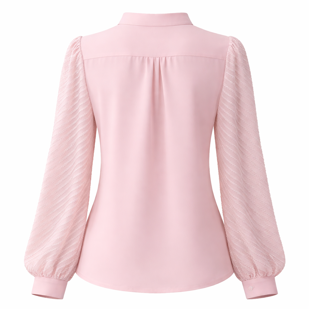 Women's Chiffon Top | Lightweight V-Neck Blouse | Flowy Design