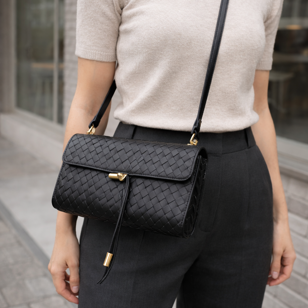 Shoulder Bag | Woven Leather | Everyday Casual Bag