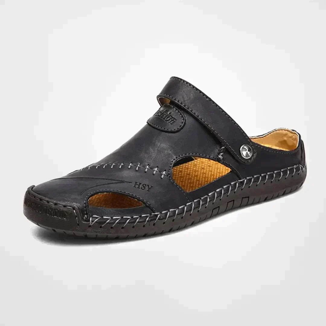 Men's Orthopedic Clogs | Leather Slip-Ons | Light Brown
