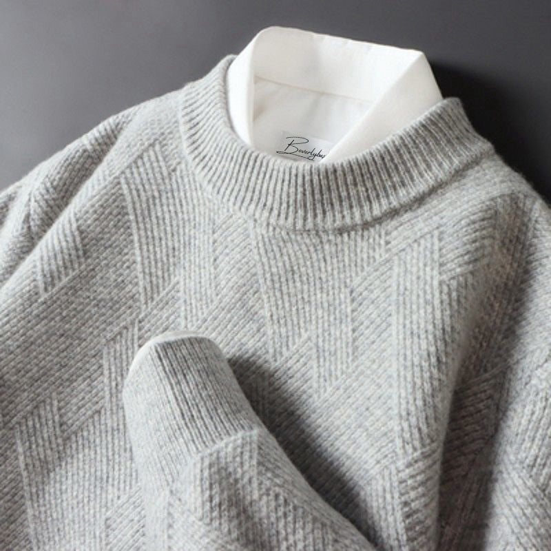 Elegant Men's Cashmere Sweater - Various Colours