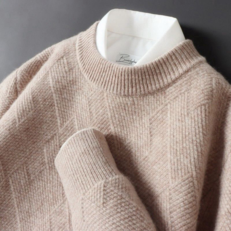 Elegant Men's Cashmere Sweater - Various Colours