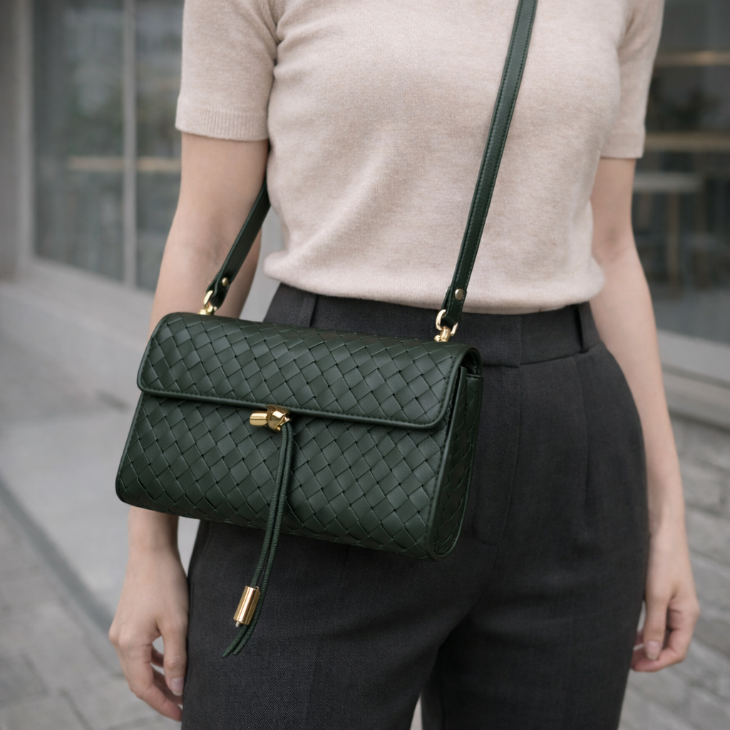 Shoulder Bag | Woven Leather | Everyday Casual Bag