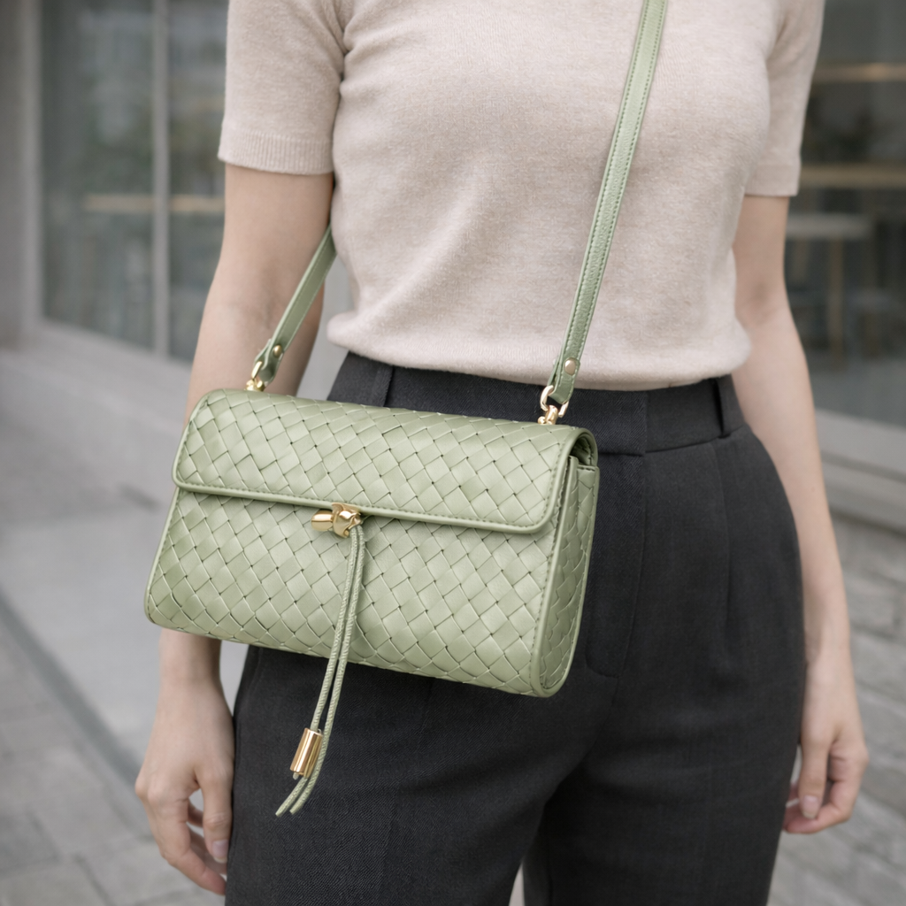 Shoulder Bag | Woven Leather | Everyday Casual Bag