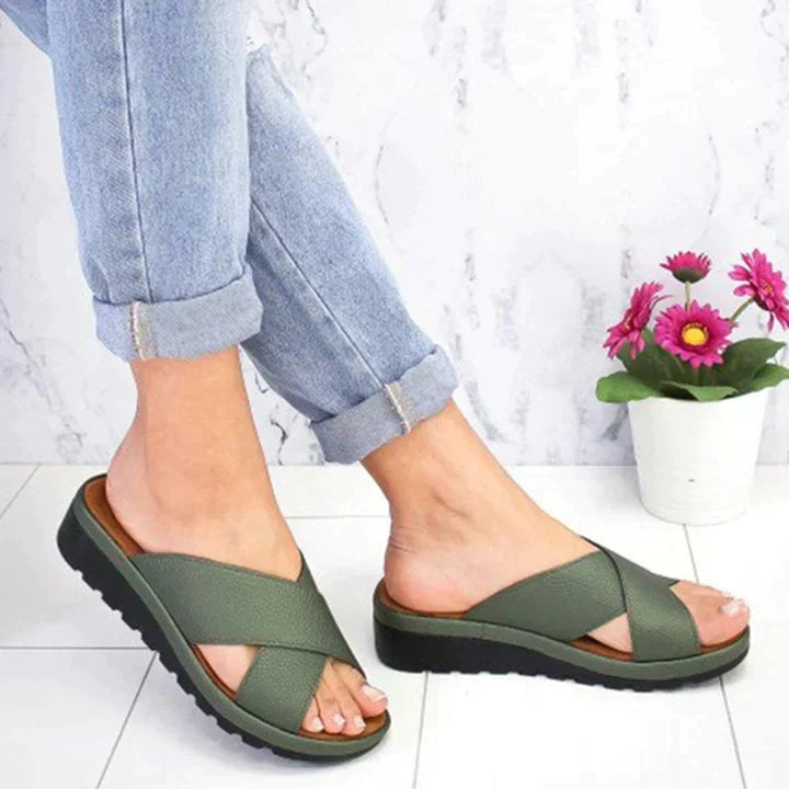 Women's Wide Fit Arch Support Sandals | Orthopedic, Gold