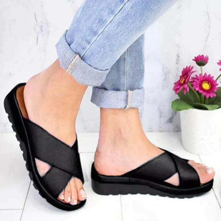 Women's Wide Fit Arch Support Sandals | Orthopedic, Gold