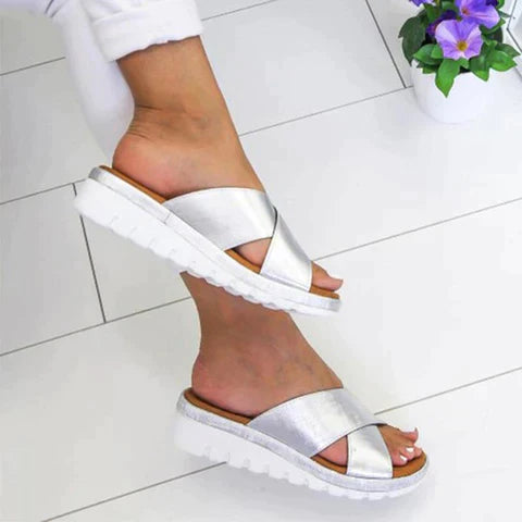 Women's Wide Fit Arch Support Sandals | Orthopedic, Gold