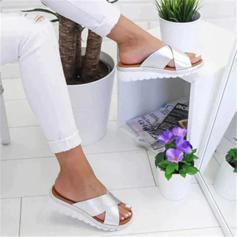 Women's Wide Fit Arch Support Sandals | Orthopedic, Gold