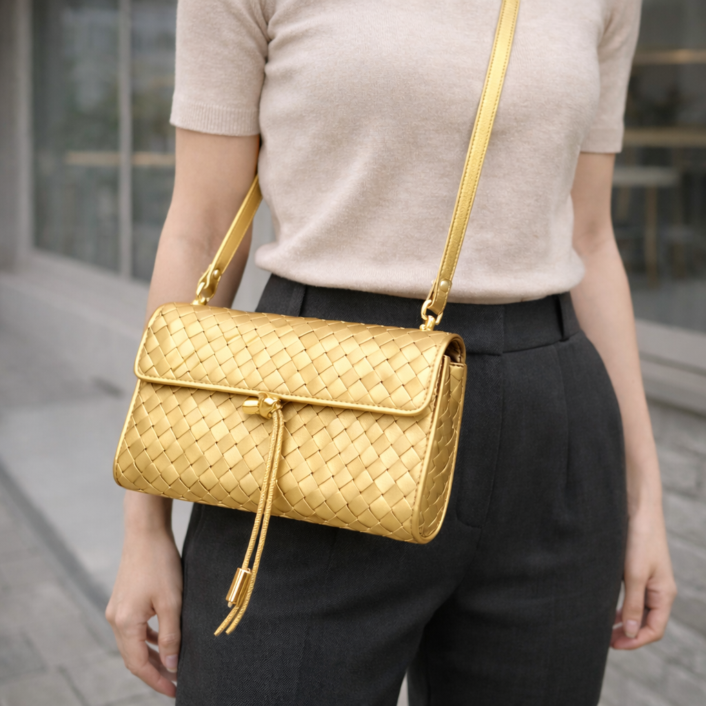 Shoulder Bag | Woven Leather | Everyday Casual Bag