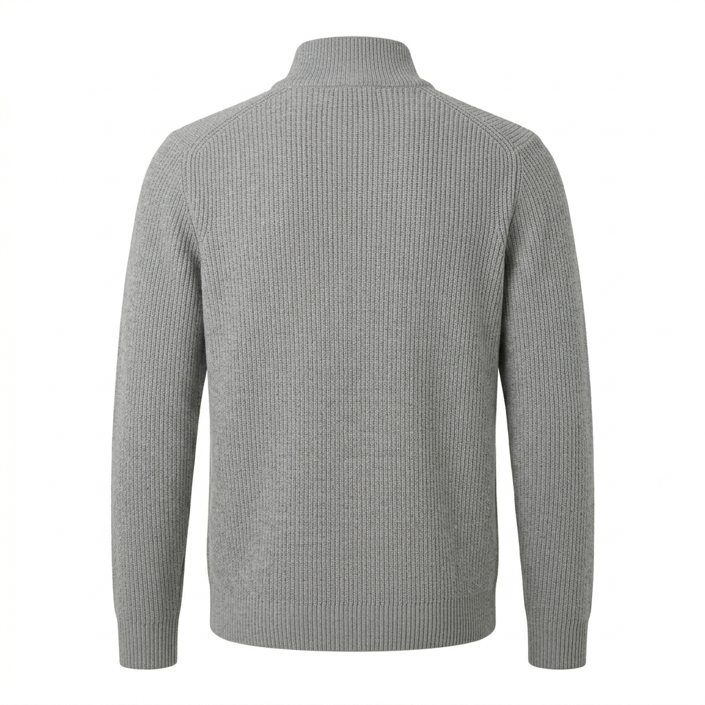 Men's Cashmere Zip Pullover | Business Casual | Soft, Elegant