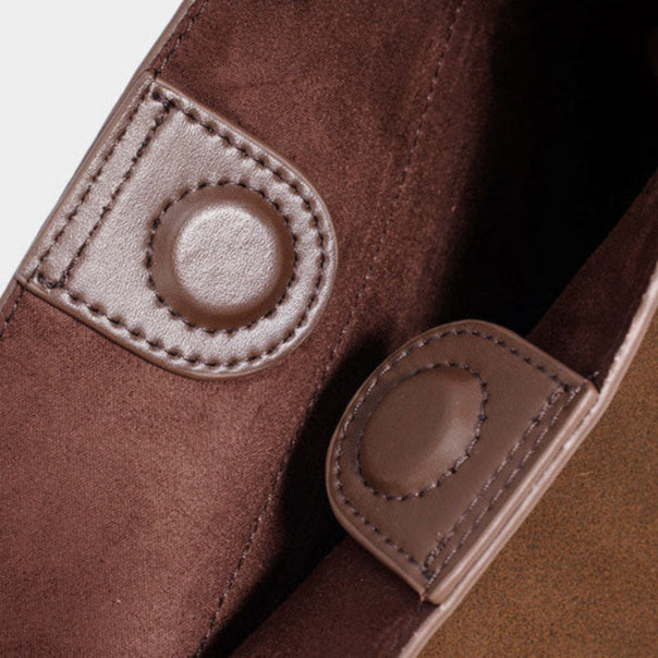 Brown Suede Chic Shoulder Bag for Women