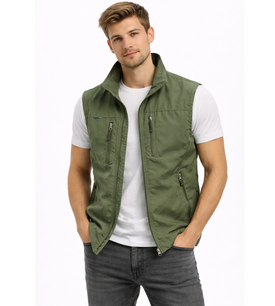 Men's Bodywarmer | Zip Vest, Outdoor, Stand Collar