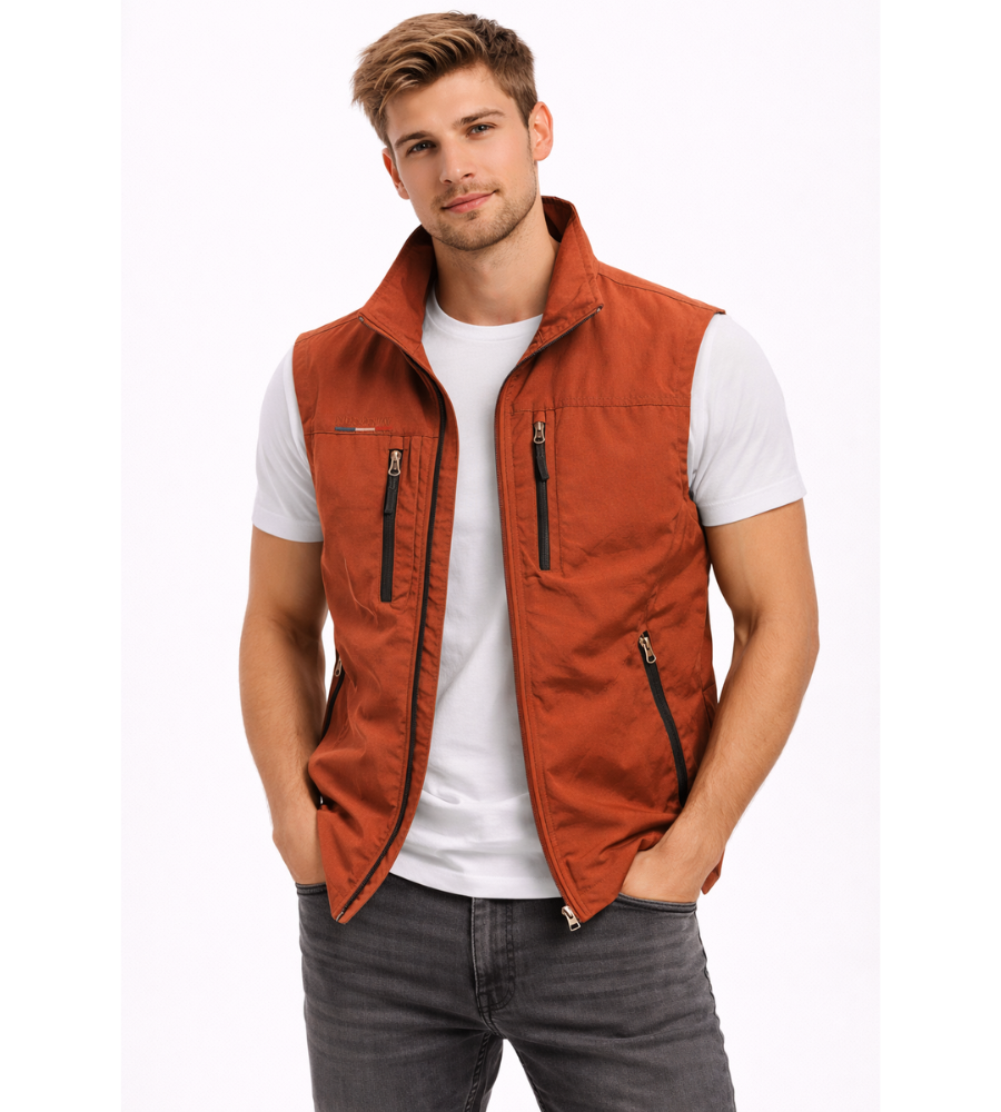 Men's Bodywarmer | Zip Vest, Outdoor, Stand Collar
