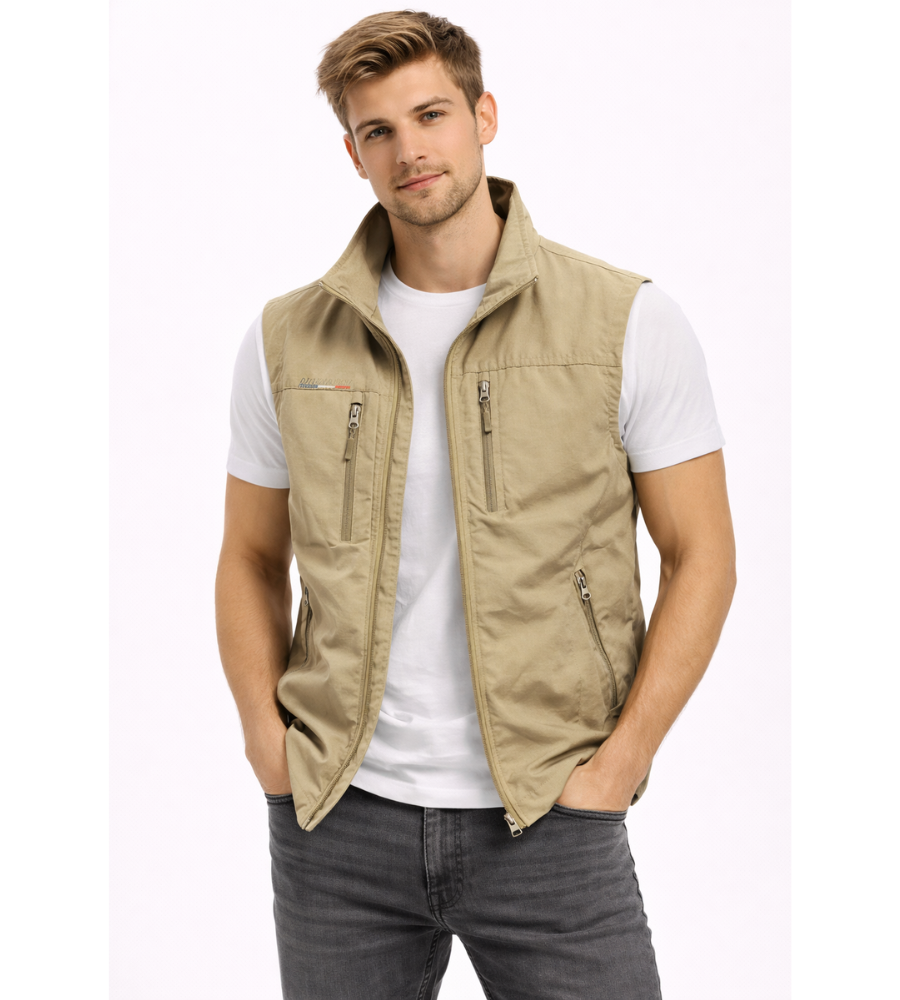 Men's Bodywarmer | Zip Vest, Outdoor, Stand Collar