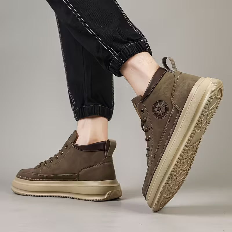 Men's Orthopedic Shoes | Leather, Khaki & Yellow