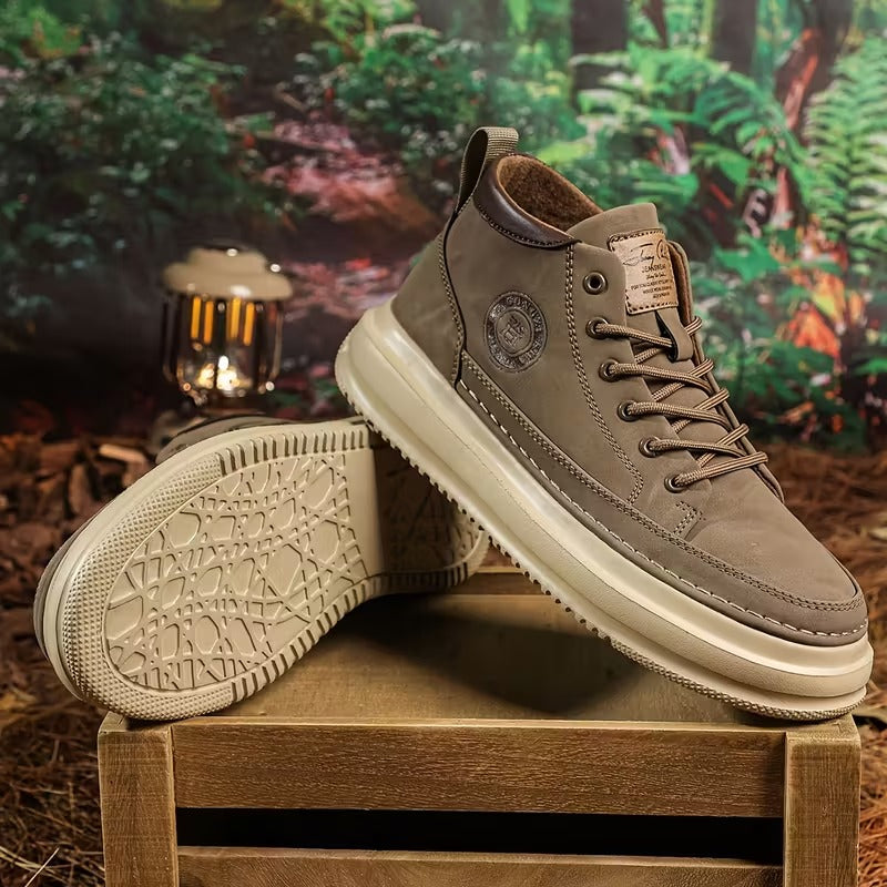 Men's Orthopedic Shoes | Leather, Khaki & Yellow