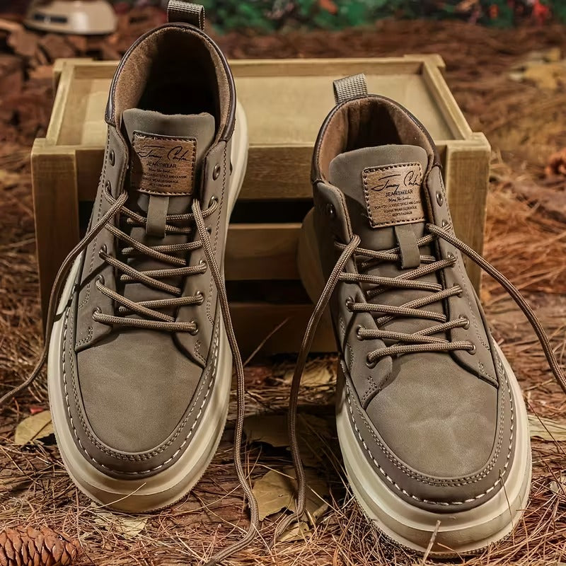 Men's Orthopedic Shoes | Leather, Khaki & Yellow