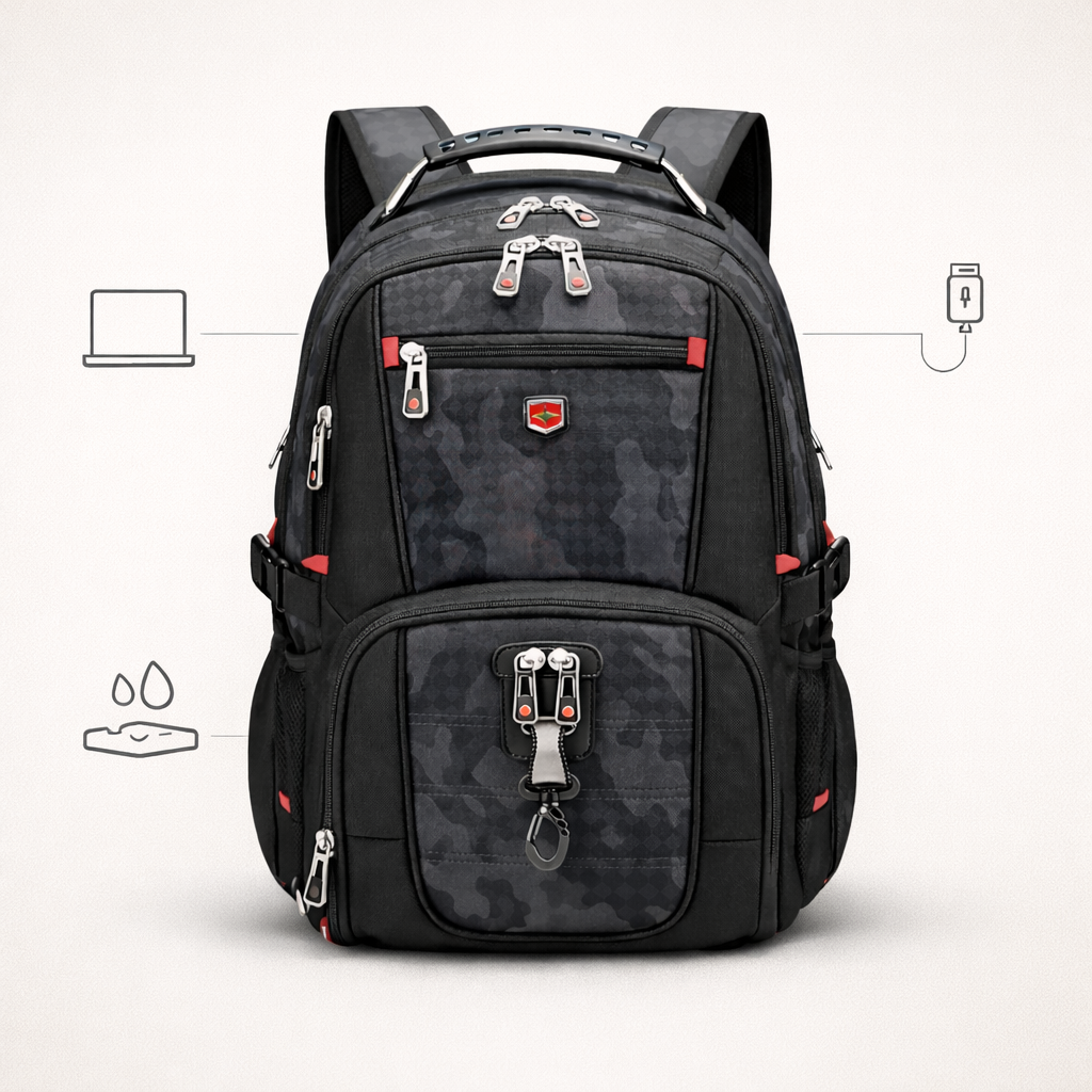 Laptop Backpack | USB Charging Port, Waterproof | Business, Travel