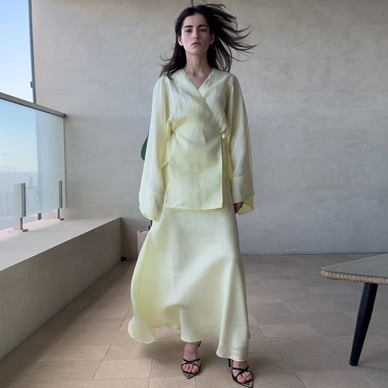 Cotton Maxi Dress | Women's Satin, White & Rose | Elegant