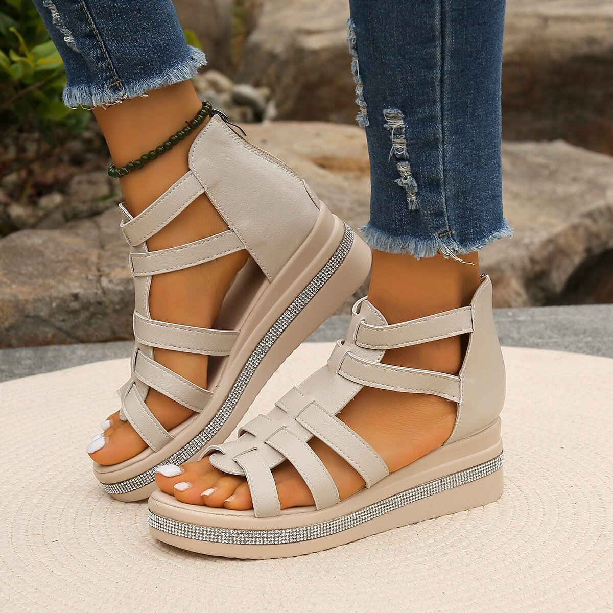 Women's Wide Fit Arch Support Sandals | Adjustable Straps, Breathable