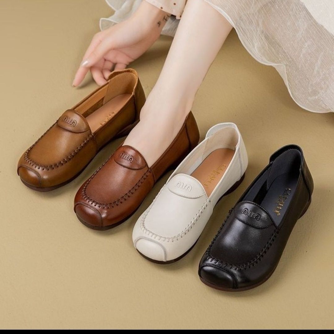 Women's Leather Shoes | Wide Fit, Comfort | Brown, Black, White