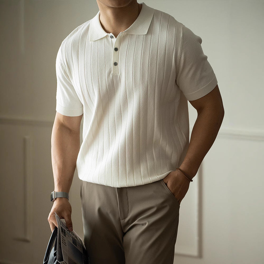 Modern Luxe Polo – Short-Sleeve Wool Polo, Machine Washable