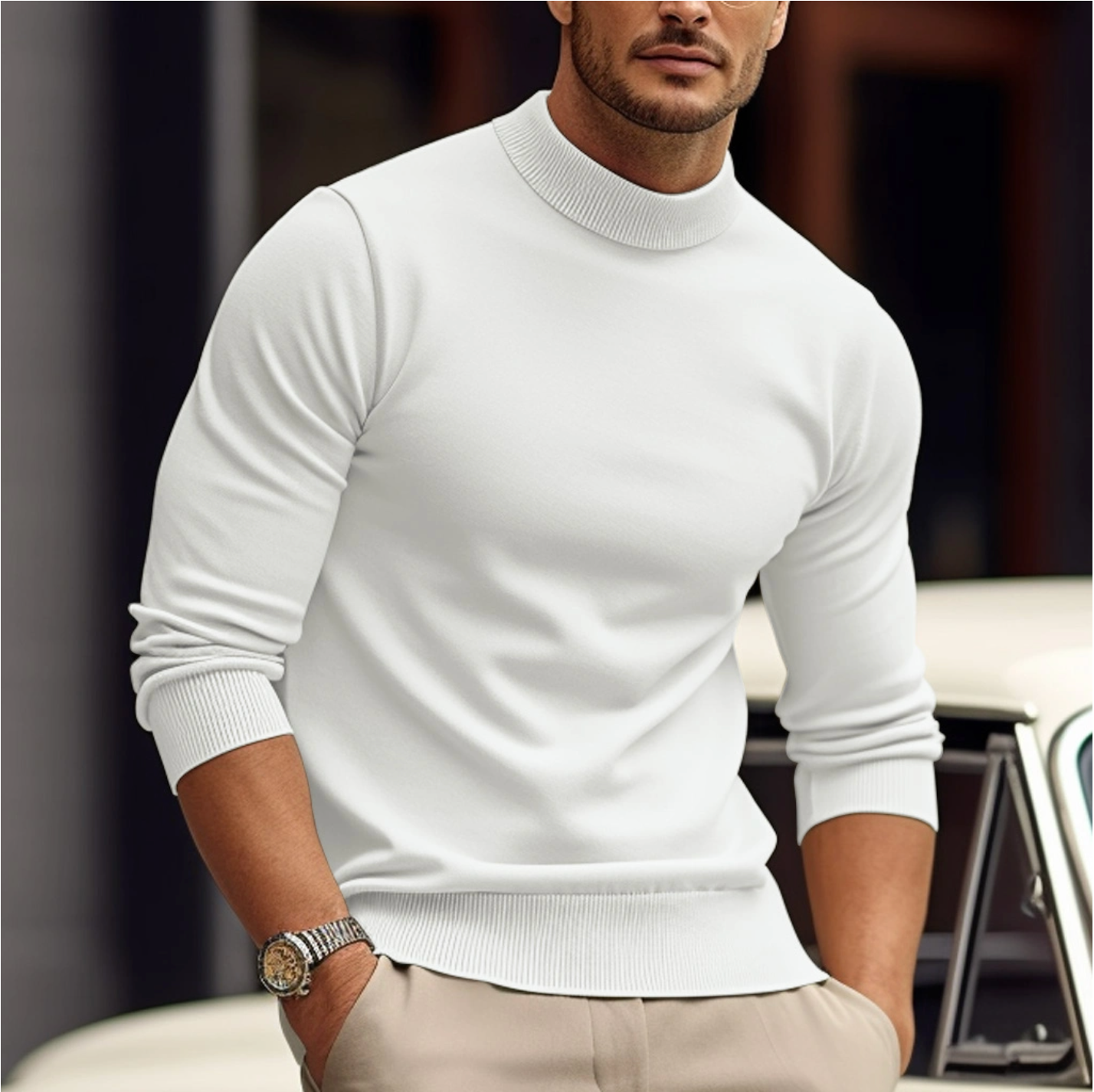 Men's Soft Cotton Sweater - Classic Fit - Stylish