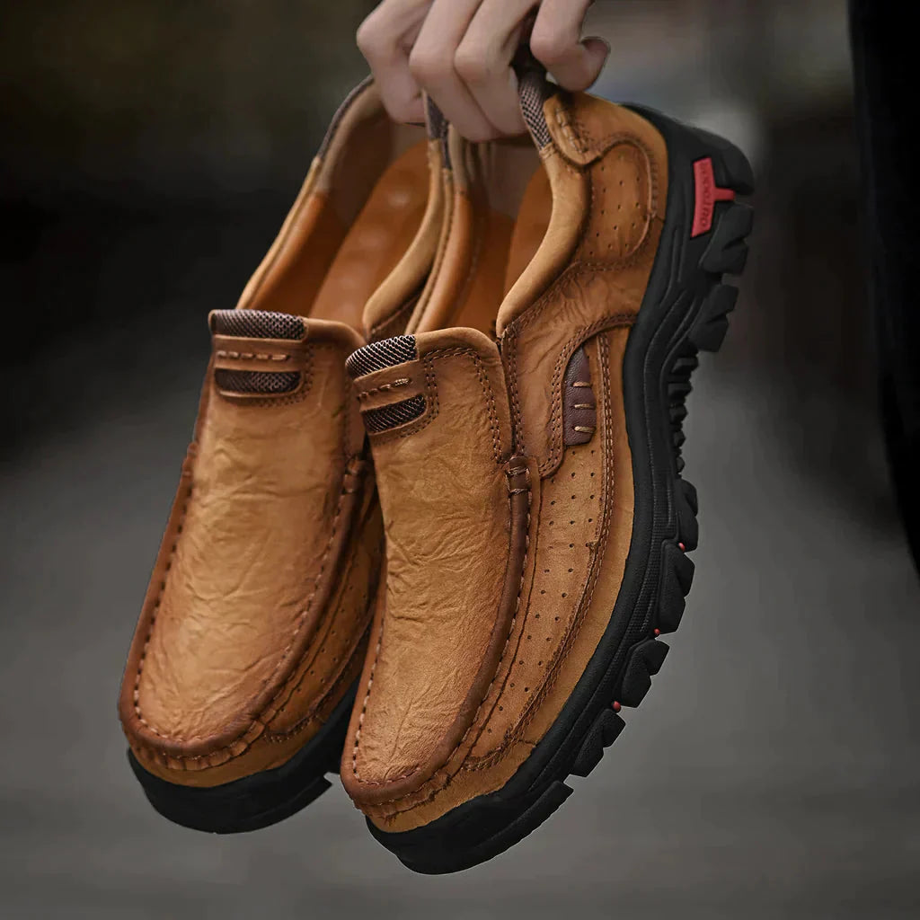 Men's Orthopedic Slip-On Shoes | Leather, Ergonomic, Non-Slip
