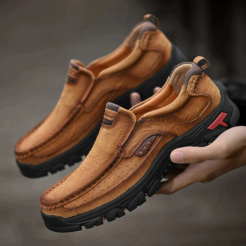 Men's Orthopedic Slip-On Shoes | Leather, Ergonomic, Non-Slip