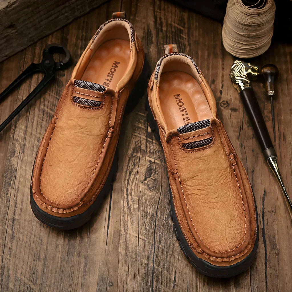 Men's Orthopedic Slip-On Shoes | Leather, Ergonomic, Non-Slip